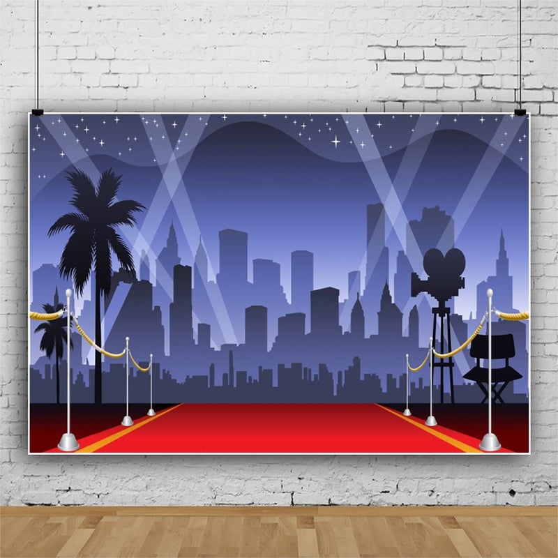 Yeele 10x6.5ft Red Carpet Backdrops for Photography Flash Stars Showing Time Background Party Decoration Banner Kids Baby Photo Booth Shoot Vinyl Studio Props - Image 3